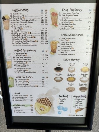 Lynnwood Happy Lemons Menu
