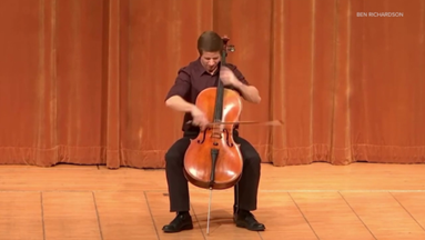 Richardson playing the cello